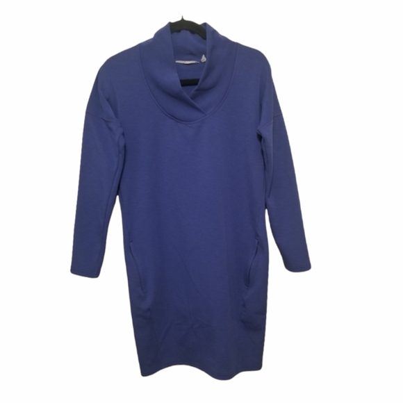 ATHLETA Soft Tech Blue Sapphire Sweater Dress, Size S - Picture 3 of 7